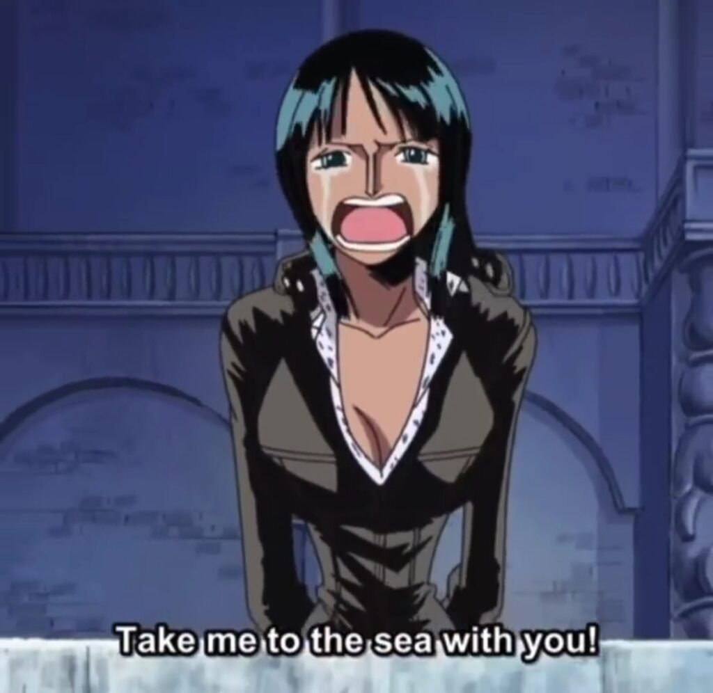 One Piece Anime Girls tears and Epic Comebacks Nico Robin asking help