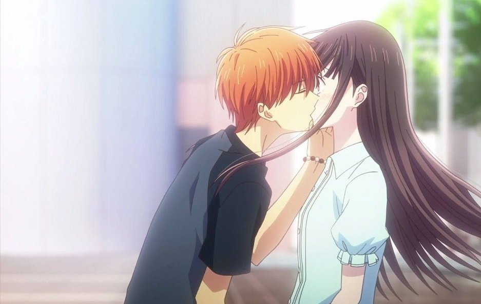 Fruits Basket Kyo and Tohru Honda Kissing